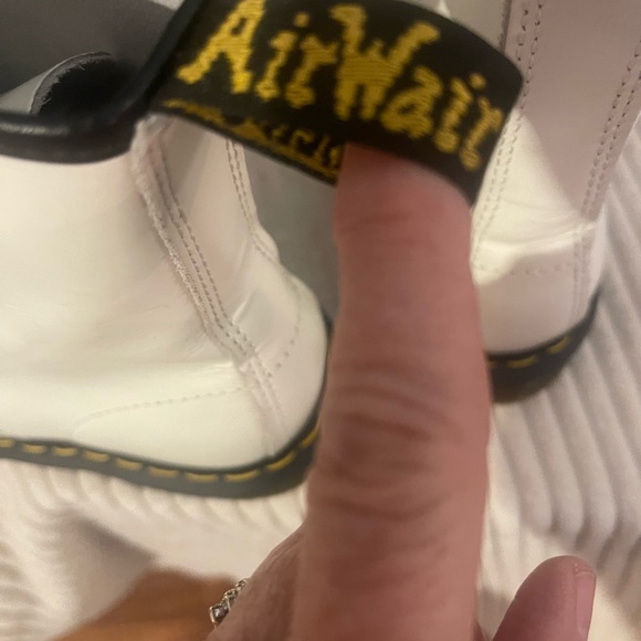 Dr. Martens Air Wair White Lace-Up Boots - Picture 4 of 6
